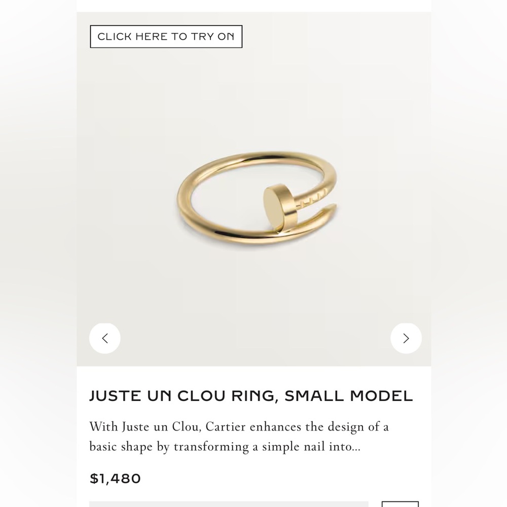 Gold Juste Un Clou Ring Cartier